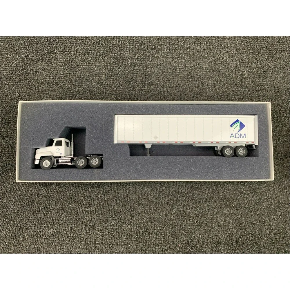Penjoy Collectible Vintage ADM Die Cast Toy Semi Truck Trailer Collectible